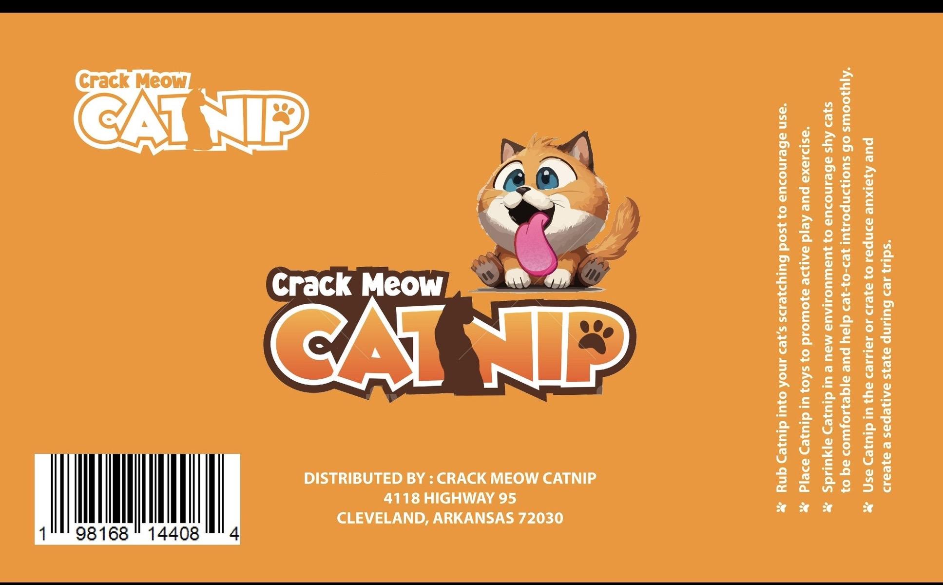 Crack Meow Catnip - Organic Playful Catnip for Happy Felines with No Preservatives, No Additives, and No Artificial Colors