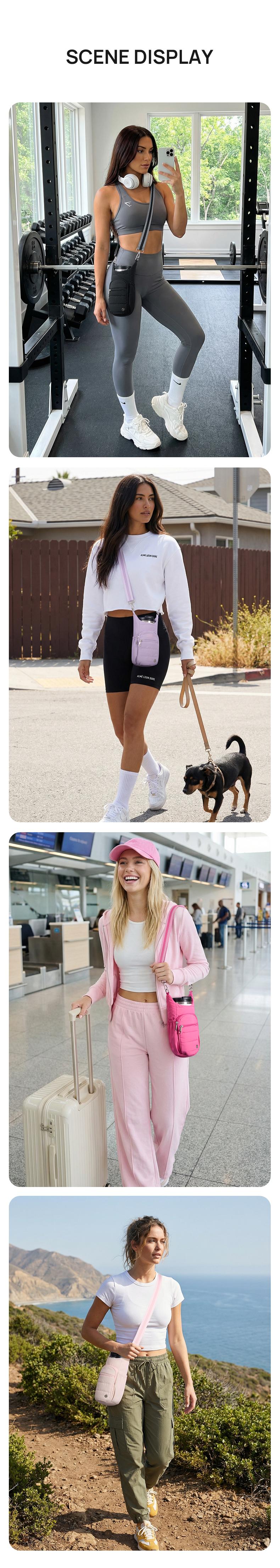 Telena Valentine's Day gift Crossbody Bags for Women and Men Cellphone Wallet Water Bottle Carrier Bag with Strap portable for Walking, Hiking, Cycling, Running Great Gift Purse Travel Essential gift for her