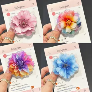 Cute Floral MagSafe Phone Grip, Aesthetic Flower Magnetic Pop Socket Kickstand for iPhone, Spring Gift for Her