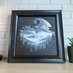 3D printed galactic landscape framed wall art