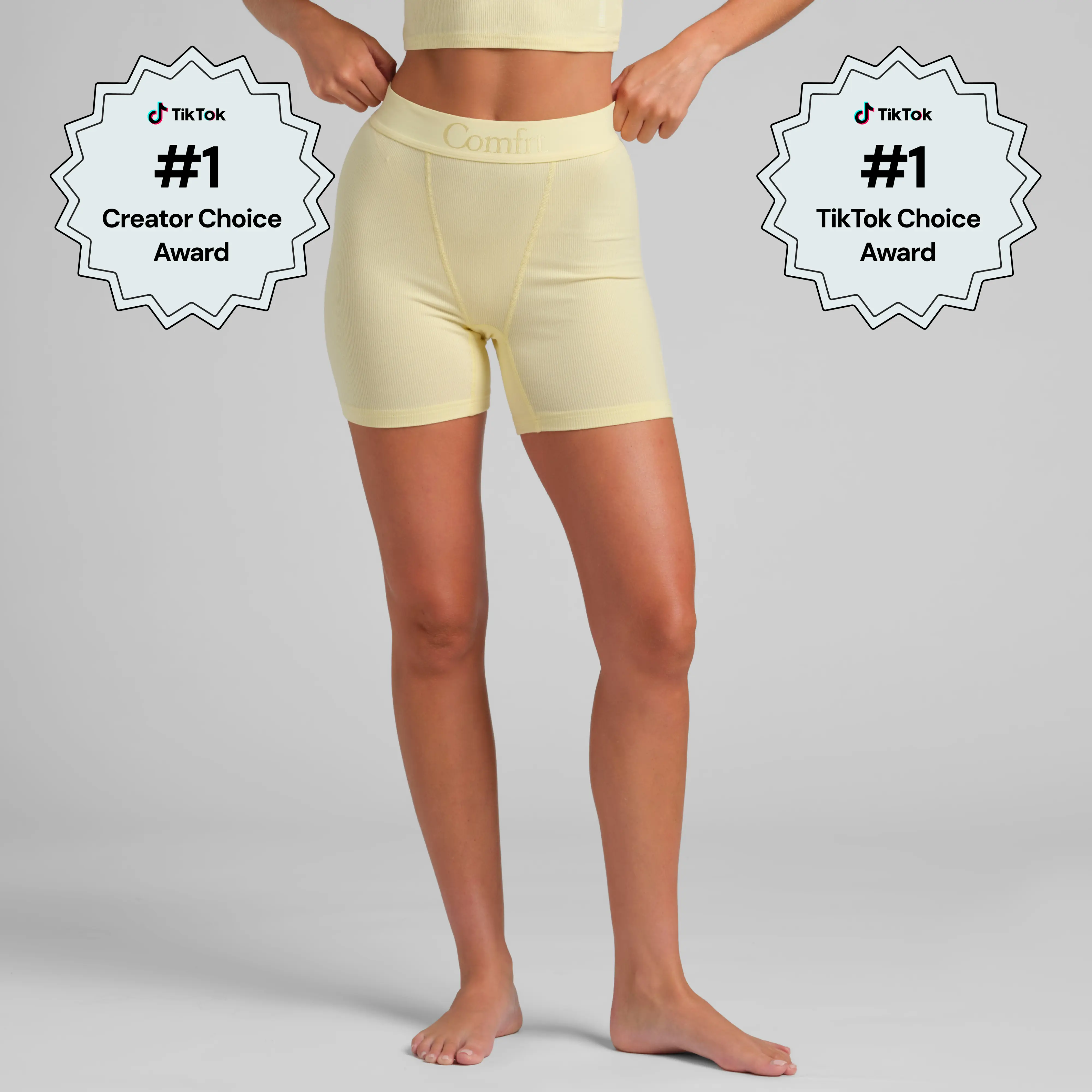 Comfrt | Rib Contour Boxer Loungewear | Soft Stretch Ribbed Lounge Boxer Shorts