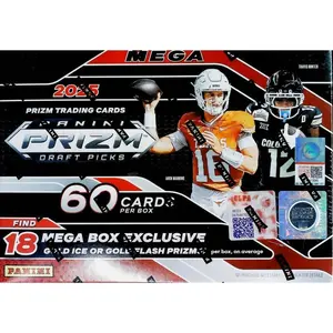 Panini 2025 Prizm Draft Picks NCAA Collegiate Football Factory Sealed Mega Box