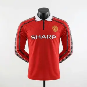 Manchester United 1999 Retro Home Long Sleeve Soccer Jersey Classic Vintage Shirt