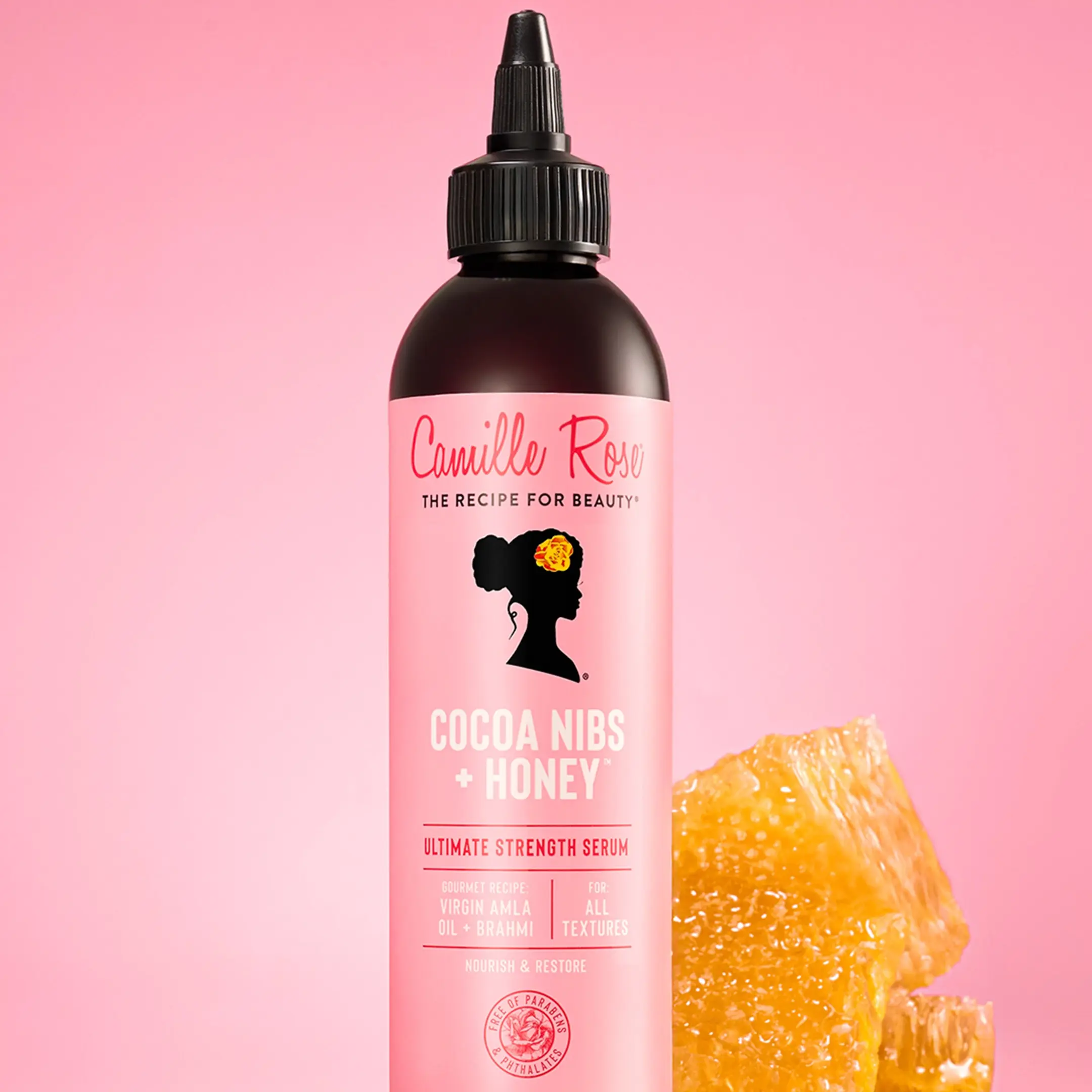Camille Rose Cocoa Nibs + Honey Ultimate Strength Serum, 8 oz, Hair & Scalp Serum, Nourishing