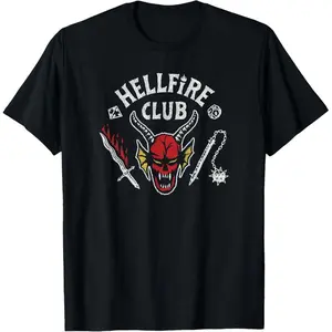 4 Hellfire Club Skull & Weapons T-Shirt.