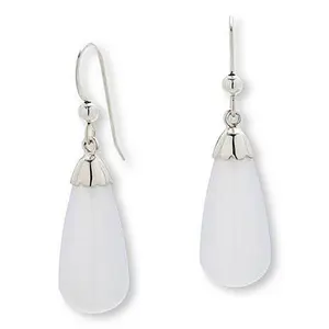 Mine Finds by Jay King Sterling Silver Blue Chalcedony Teardrop Earrings