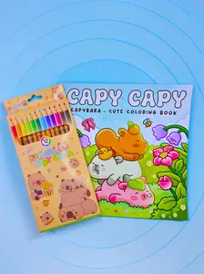 🎨 Capy Capy Kawaii Coloring Set 🐹✨