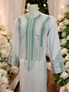 Afghan Parahan Tunban for Men Shesha Mirror Work Green Machine Embroidered White Traditional Wear Large