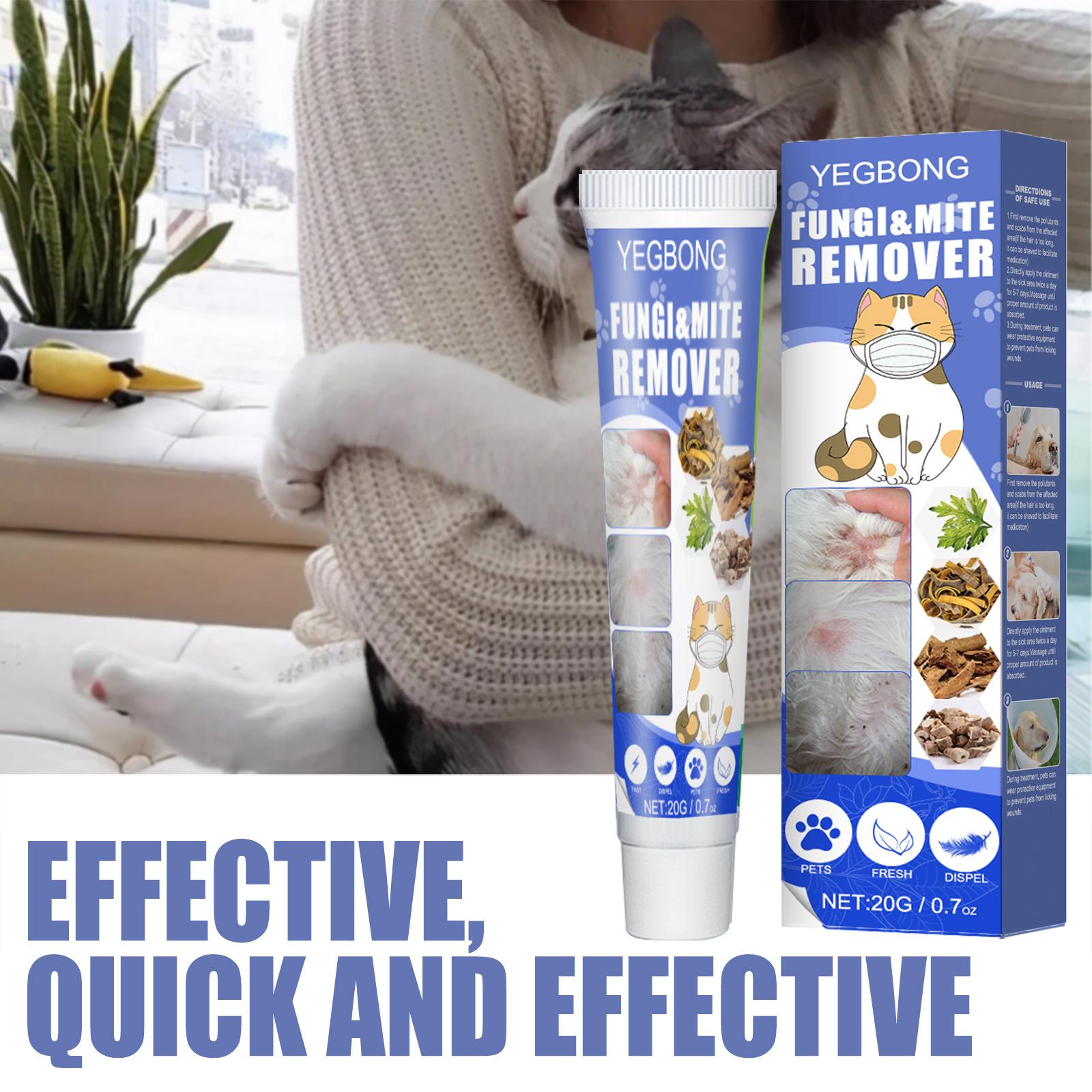Fungi & Mite Remover Cream Gentle Care for Dogs & Cats Relieves Itching with Chamomile Sophora Flavescens Angelica Sinensis Ingredients Effective Quick & Effective