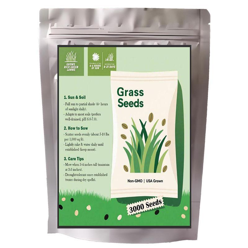 3000+ Fast Growing Green Grass Seeds for Lawn Home Garden Quality Lawn Care