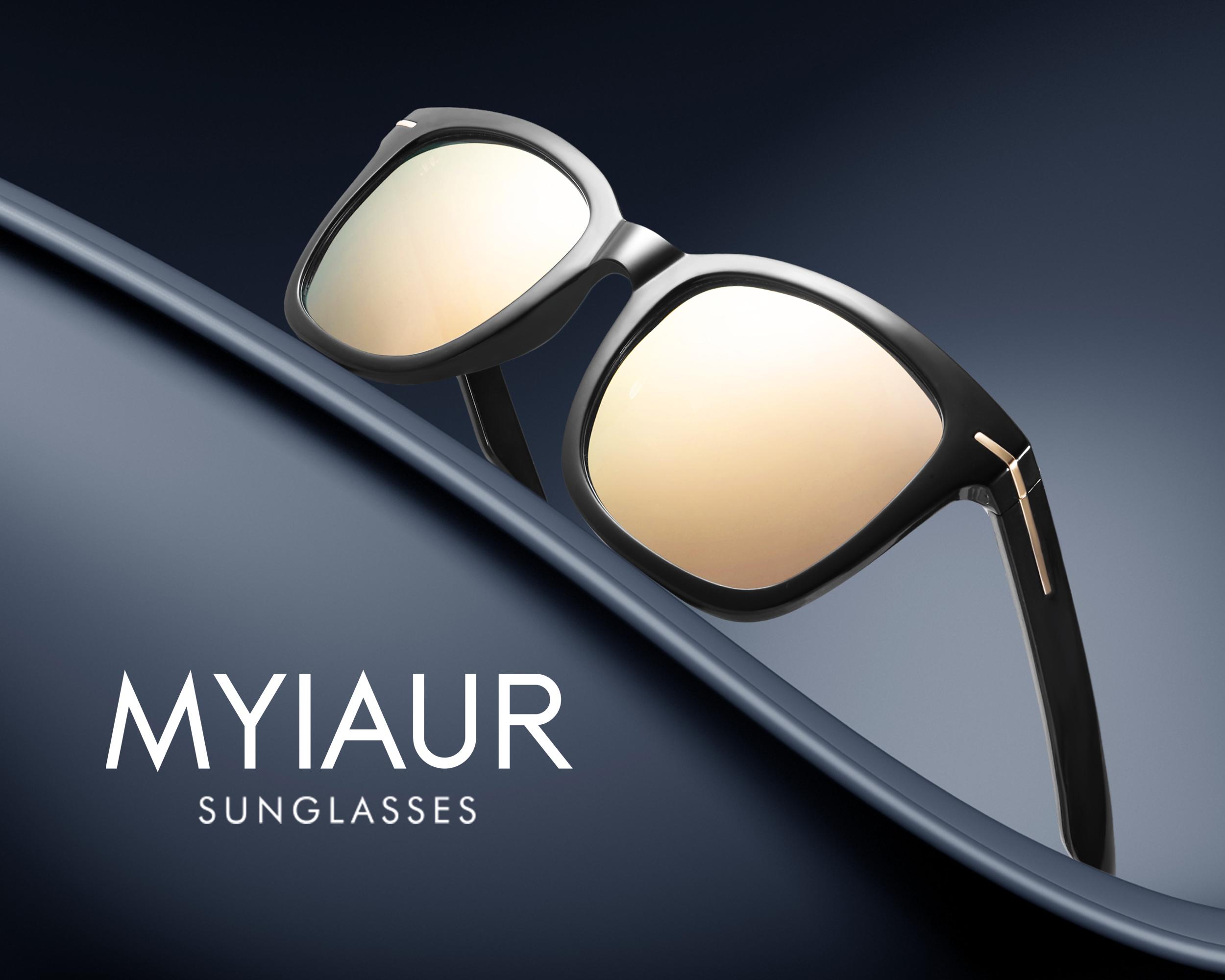 Myiaur Polarized UV400 Protection Fashion Sunglasses for Women - Stylish Design, Anti-Glare Driving Glasses
