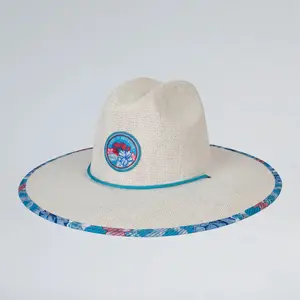 Soul of Adventure White Hawaiian Surf Straw Hat for Sun Protection and Outdoor Adventures