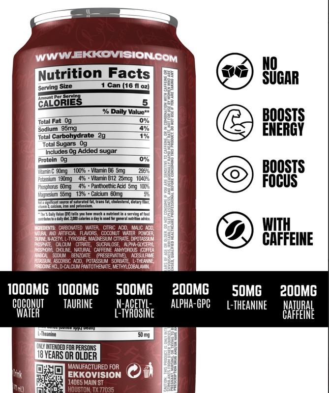 EKKO Energy Drink | Performance Hydration | 3rd Party Tested
