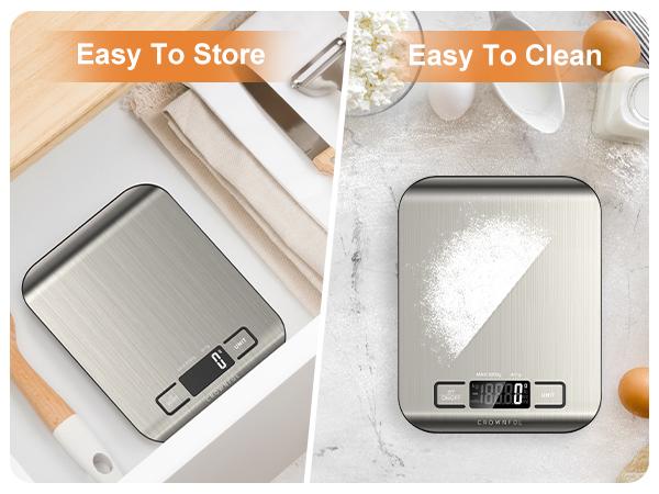 Digital Food Scale, 11 lb Digital Kitchen Scales Weight Ounces and Grams for Cooking and Baking, 6 Units with Tare Function Kitchenware Digital Food Scale, 11 lb Digital Kitchen Scales Weight Ounces and Grams for Cooking and Baking, 6 Units with Tare Function Kitchenware