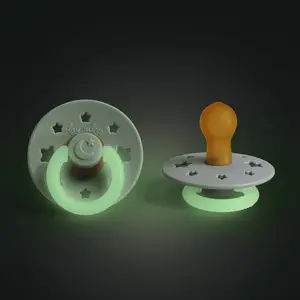 Itzy Soother™ Glow in the Dark Natural Rubber Pacifier - 0-6M Itzy Soother™ Glow in the Dark Natural Rubber Pacifier - 0-6M