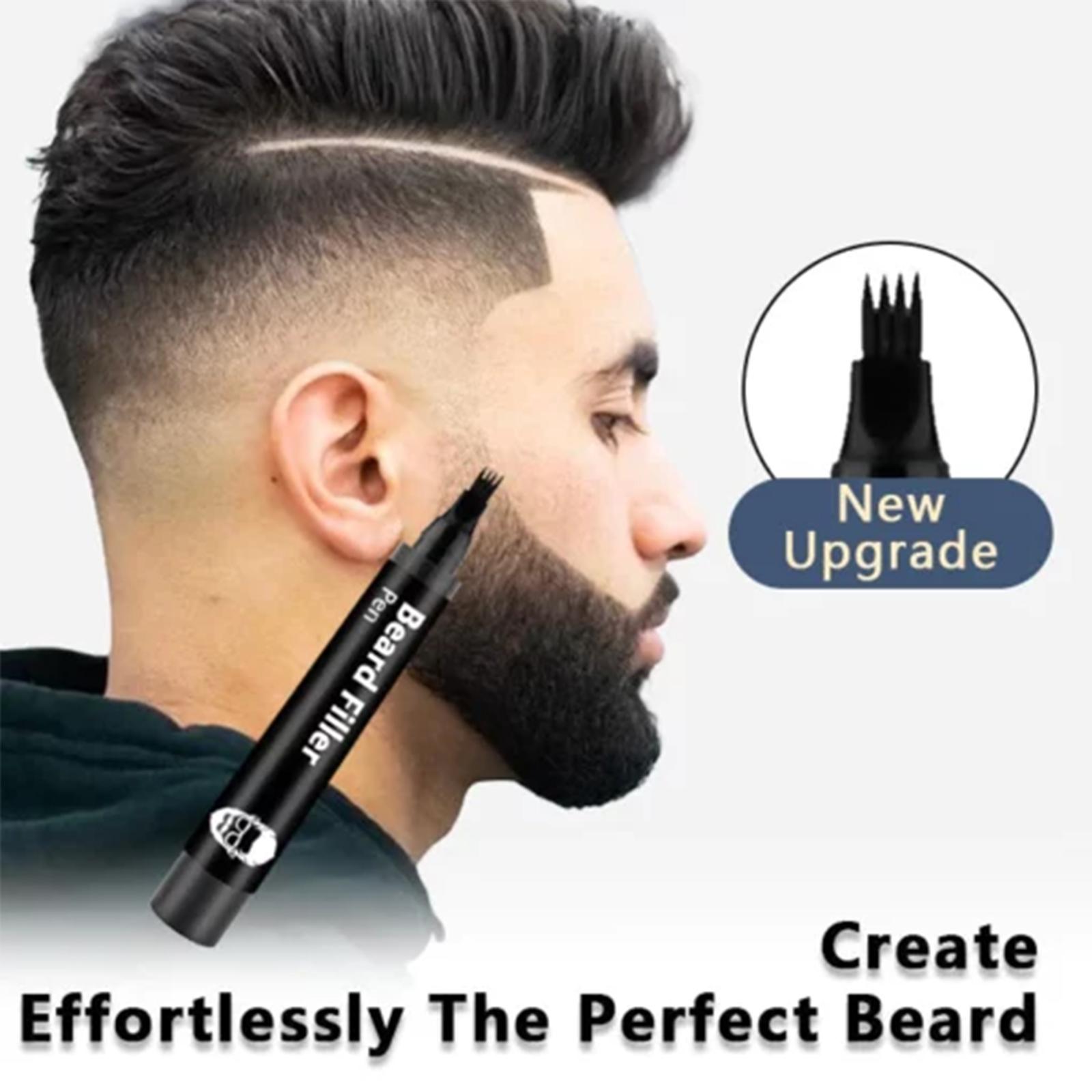 Beard Pen Filler – Waterproof, Sweatproof & Long-Lasting – Natural Finish for Beard & Scalp – Covers Patches Instantly!