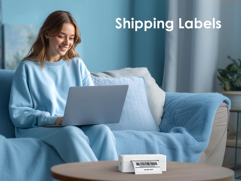 KNAON Shipping Label Printer Bluetooth Thermal Label Printer,Compatible with USPS, Amazon, Shopify, iOS/Android/Windows/Mac