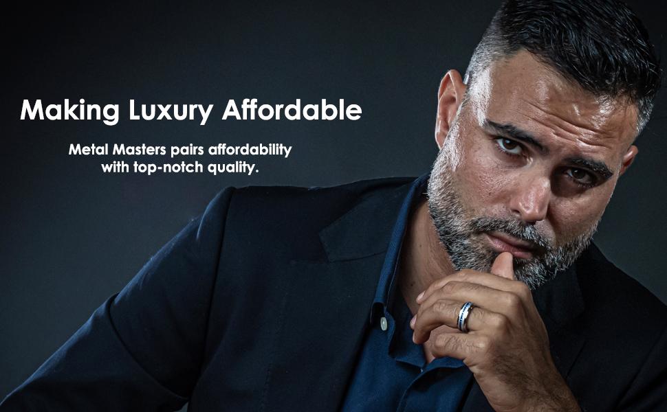 Men's 2.4Ct. Blue Sapphire Titanium Wedding Band Engagement Ring Cubic-Zirconia 8MM