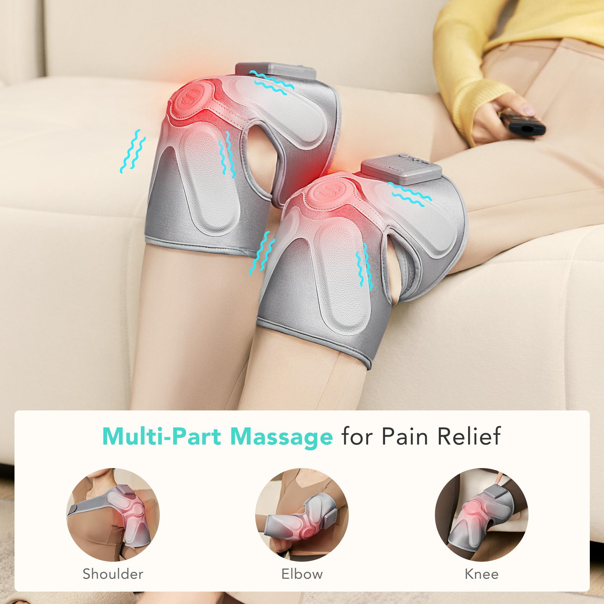 Knee Massager With Heat And Vibration, Comfort Cordless Heated Knee Brace, Portable Knee Massager Device, Dual Knee Heat Pads, W3 Pro, Christmas Gift