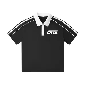 Contrast Collar Short-Sleeve Polo Shirt