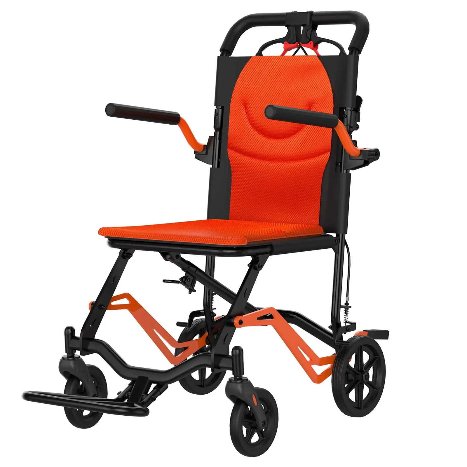 【GARVEE】Lightweight Foldable Aluminum Wheelchair for Adults, Narrow Seat 41.1 cm, Ideal for Indoor Use, Portable and Easy to Maneuver