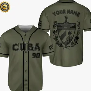 Personalized Cuba Baseball Jersey: Cuban Flag Shirt KV