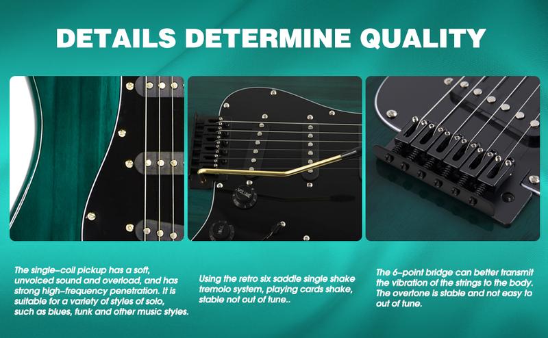 Mustar Electric Guitar Kit with 25W Amp 39 Inch Full Size Solid Wood Guitar Beginner Friendly Set Includes Gig Bag Capo Strap Cable Picks Perfect Gift