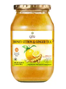 Balance Grow Honey Citron & Ginger Tea – Citrus Ginger Honey Concentrate with Vitamin C, Traditional Style Tea Spread, 20.46 oz (1.28 lbs) Sweet Flavor Flavor