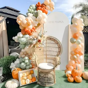 Autumn Balloon Garland Arch Kit 155pcs in Dusty Green & Burnt Orange for Baby Showers & Parties