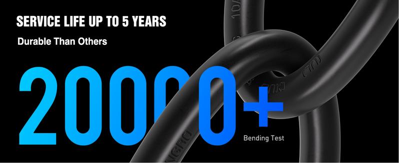 Nilight 30A 25FT Generator Extension Cord Power Inlet Box with Locking Connector 125/250V 7500W 10 Gauge STW ETL Listed 4 Prong L14-30P L14-30R Cable for Generator RV Outdoor Use