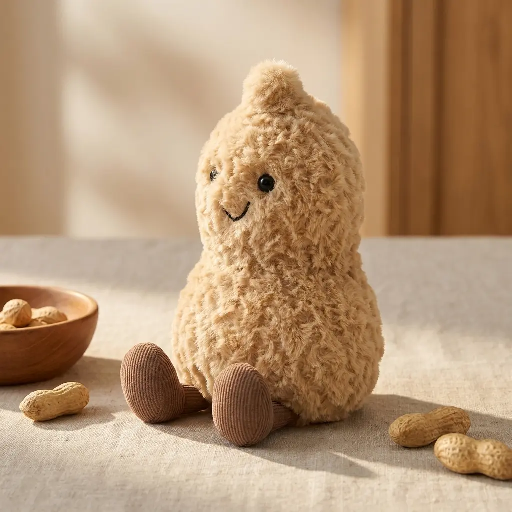 Jellycat Little Peanut Buddy Plush Cute Nut Character Soft Desk Companion Gift for All Ages