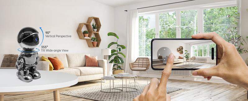 3MP Home Security Indoor Camera with Motion Detection and AI Human Detection Cable