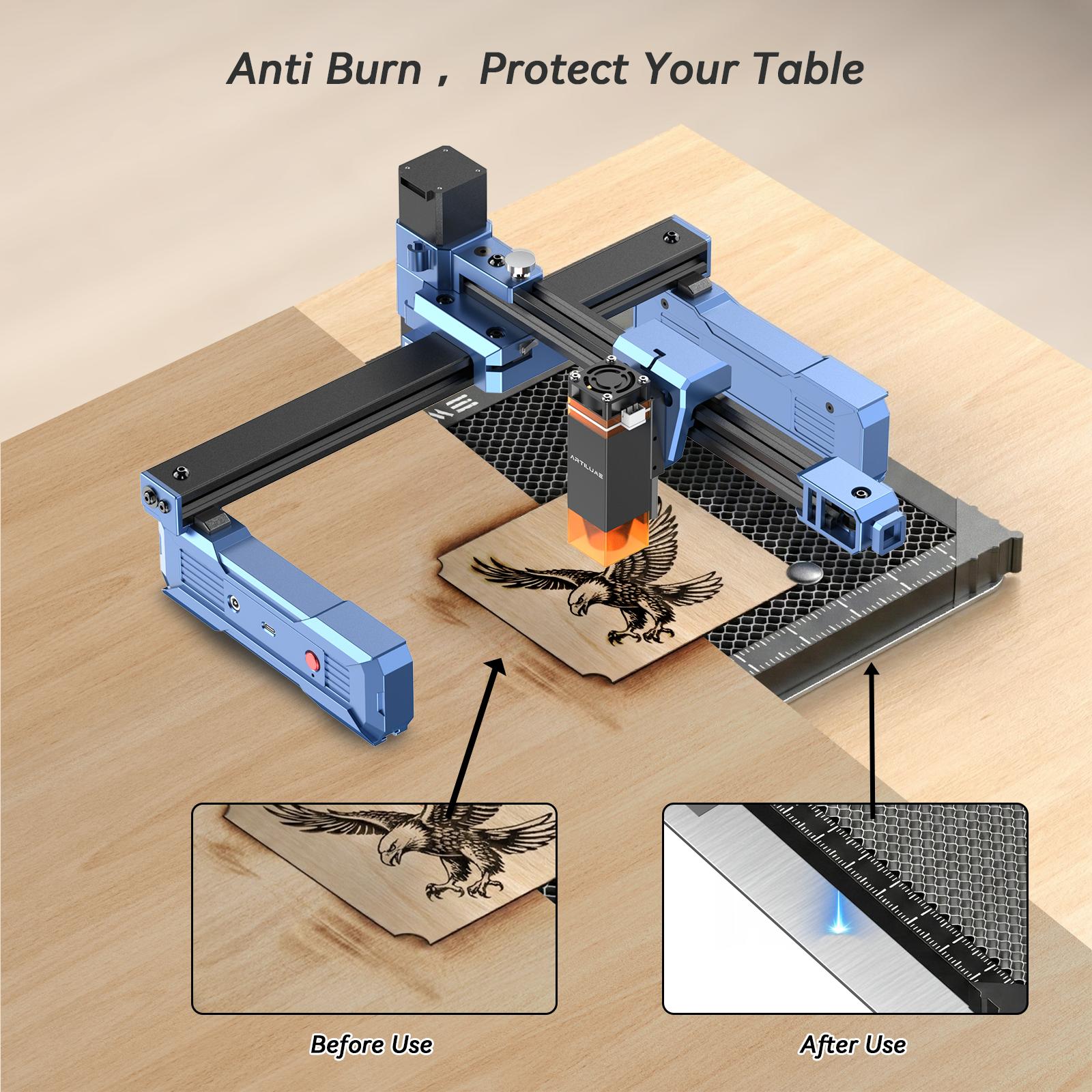 Artilume Honeycomb Laser Bed 300x400mm Aluminum Panel, Laser Engraver Working Table with Fast Heat Dissipation for Most Laser Cutting Machines