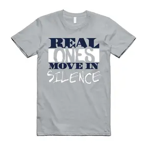 Unisex Mid-Length T-Shirt with 1 Light Smoke Grey Obsidian, Midnight Navy Blue, White Prints, Yarn Fabric, Pocket, and Matching Design