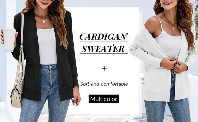 Imily Bela Womens Cardigan Sweater Long Sleeve Open Front Knit Cardigan Sweater with Pockets Imily Bela Womens Cardigan Sweater Long Sleeve Open Front Knit Cardigan Sweater with Pockets