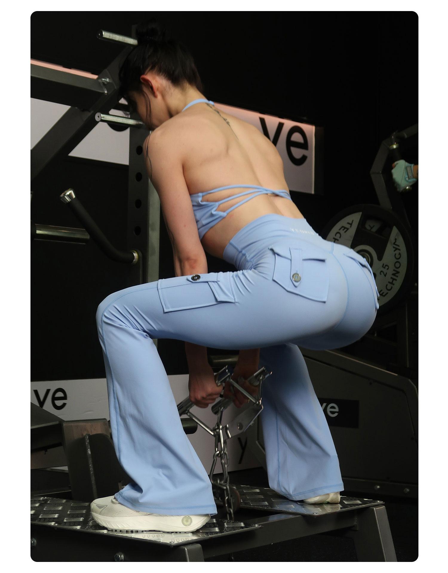 YEOREO CoreFlex High Waist Sports Leggings - Tummy Control, Scrunch Butt-Lift, Flare Leg, Seamless, Pockets - Fitness Training Pants, Athleisure Yoga Pants, Sporty Bottoms for Gym,summerwins