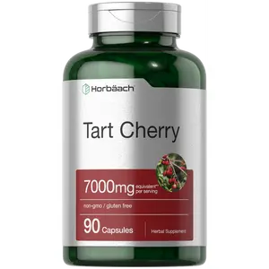 Horbäach Tart Cherry Extract 7000mg | 90 Capsules | Traditional Herb Supplement | Non-GMO and Gluten Free Formula