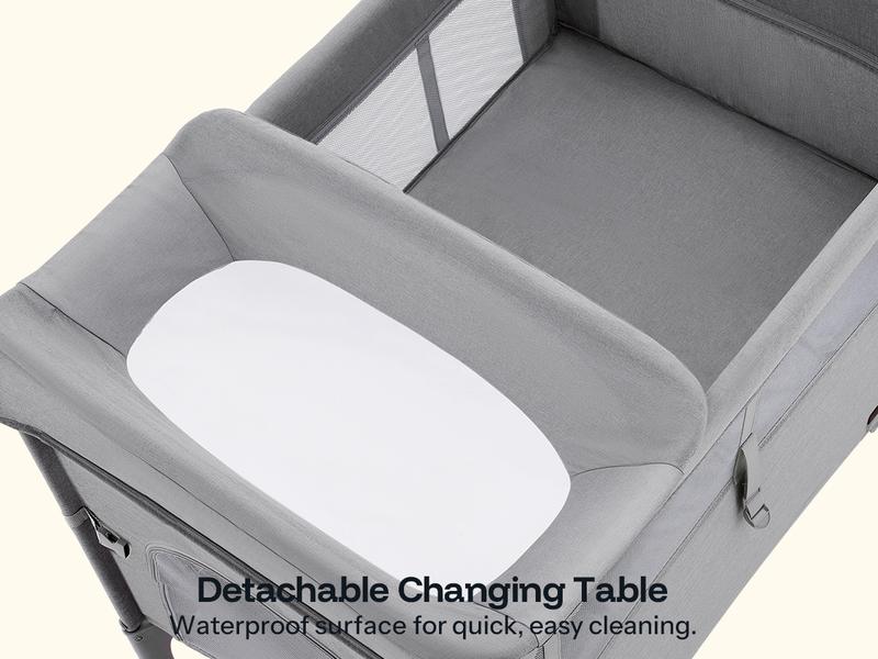 HARPPA Saimia | 5-in-1 Pack and Play Baby Bassinet & Playard, Bedside Sleeper with Mattress, Rocking Bassinet for Baby, Diaper Changing Baby Cribs, Foldable Playpen for Travel