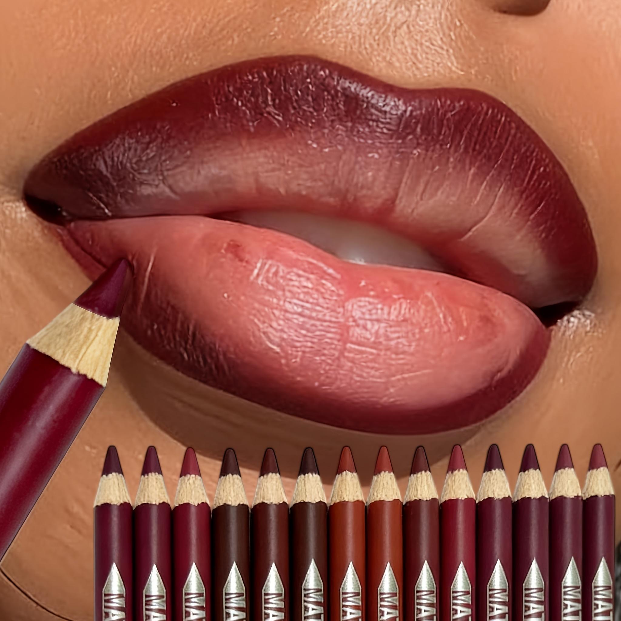 12Pcs Matte Lip Liner With Sharpener Set Waterproof Smudgeproof Precise Contour Lipstick Pens Long Lasting Smooth Makeup Versatile Daily Cosmetic Summeressentials