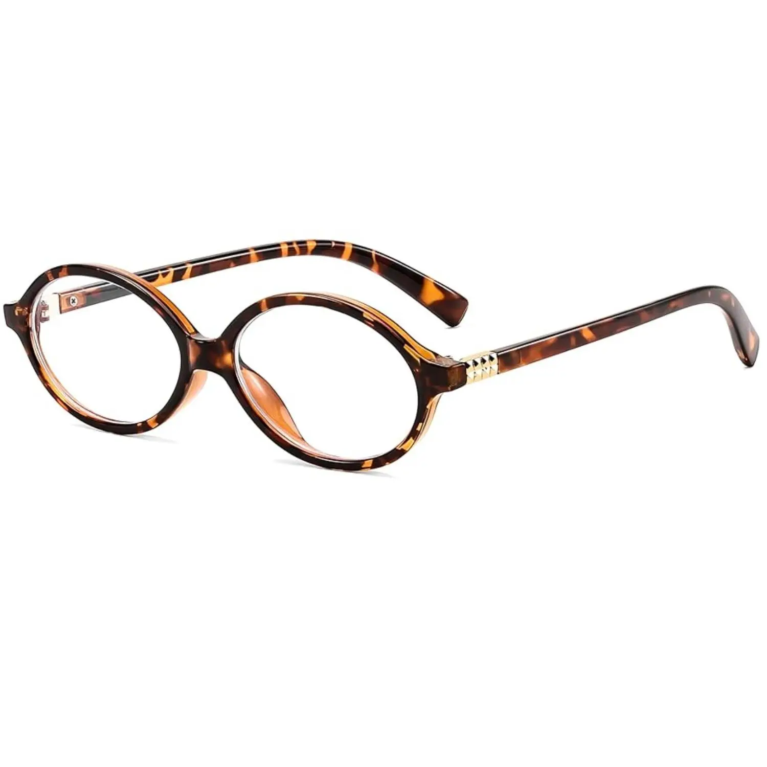 FEISEDY Vintage Oval Non-Prescription Glasses for Women - Retro Tortoise Blue Light Blocking Small Nerd Eyewear Frames - Fashion Accessory B0254, Bluelight Blocking, Accessory Non-Prescription Glasses