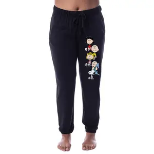 Peanuts Womens' Charlie Brown Snoopy Lucy Sally Linus Jogger Sleep Character Pajama Pants