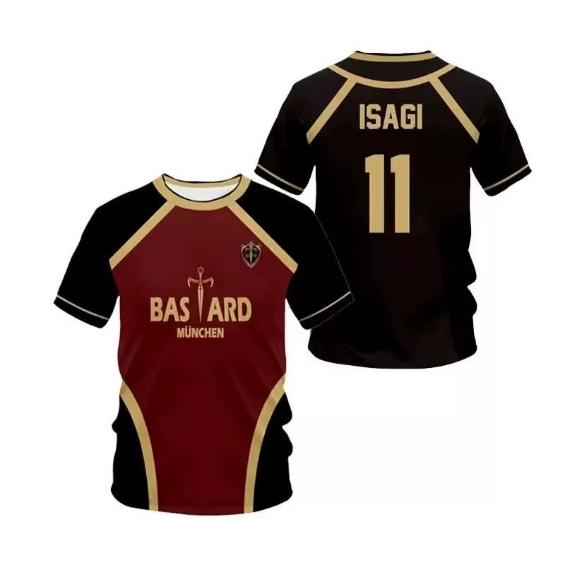 Japan Anime Michael Kaiser Shirt Isagi Cosplay Costumes Bastard Munchen Yukimiya Reo Ness Hiori Football Shirt 3D Printing