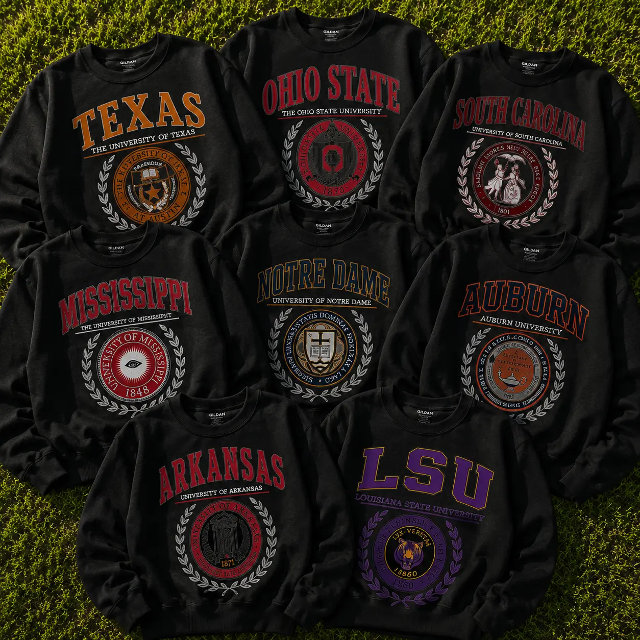 Vintage College Football Official Seal Sweatshirt,  Retro University Crest Crewneck, All Team Football Fan Apparel,  Classic Collegiate Streetwear, Cozy Gameday Gift, Football Lover Apparel