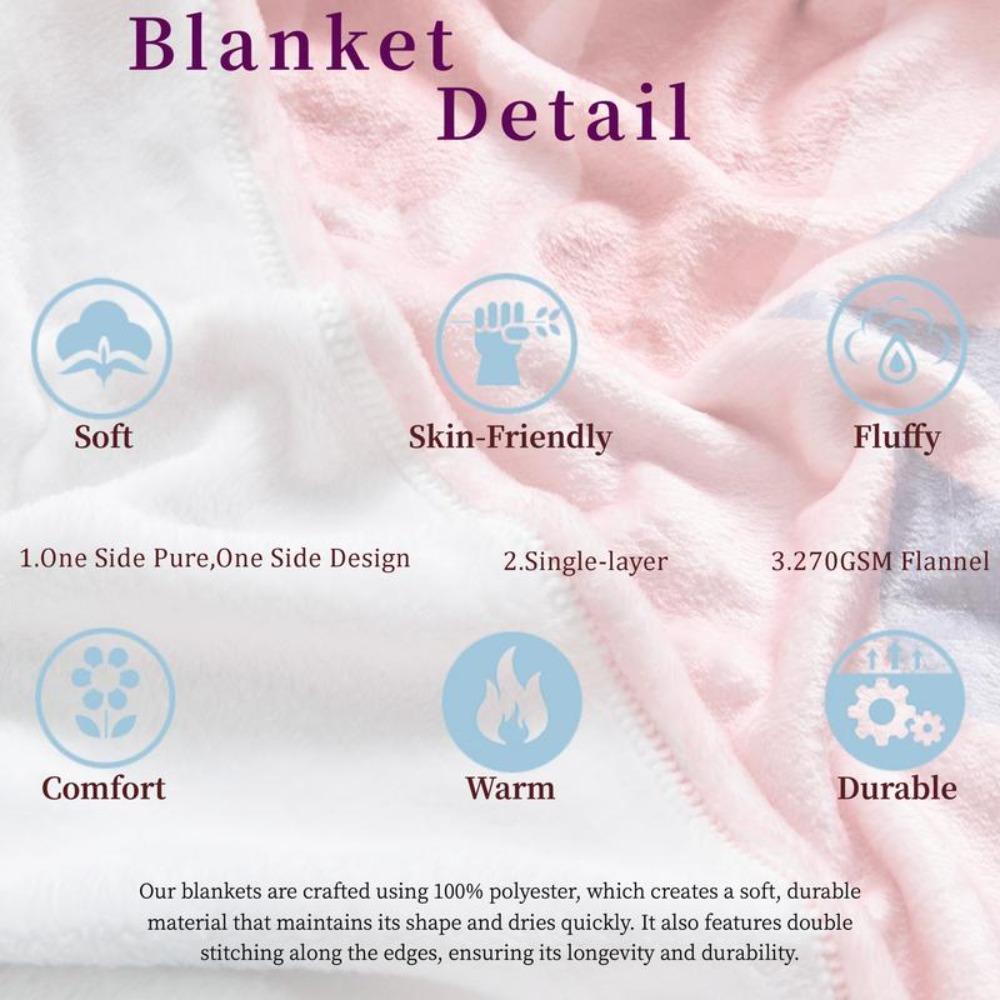 Cute Cat Pattern PlushBlanket, Soft Comfortable Throw Blanket, Air-conditioned Room Blanket, Warm Nap Blanket for Home & Office, Fluffy Blanket