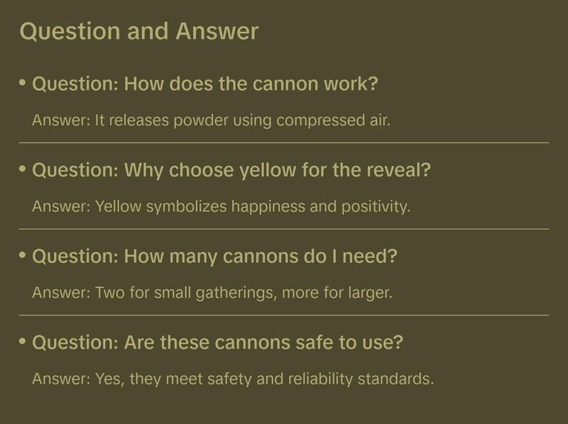 12" Yellow Gender Reveal Powder Cannon Kit