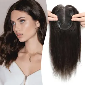 Vasilia Hair Toppers for Women Real Human Hair 10/12/14 inch Hair Toppers for Women Remy Hair Toppers for Women With Thinning Hair Clip in Hair Toppers with Baby Hair for Wide partings&Cover grayhair Mother's Day 2026 New Year gifts