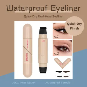 Dual-Head Rotating eye liner Stamp  Waterproof Smudge-Proof Quick-Dry Cat Eye & Winged Liner for Busy Girls