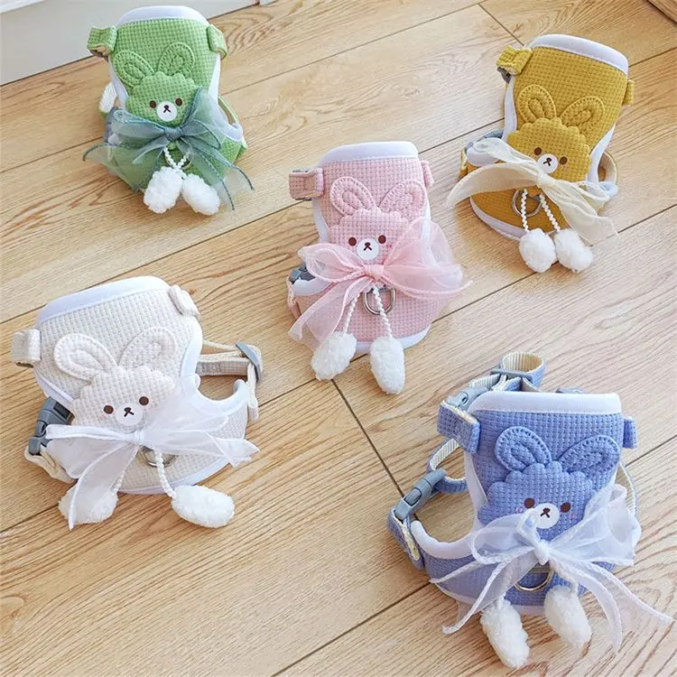 Adorable Pet Harness with Leash Bunny