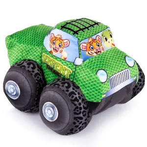 Plush Monster Truck Safari Design - 8" Big Stuffed Monster Truck - Cool Animal-Themed Design - Soft and Cuddly Toys for Little Boys, Girls, Baby, Toddlers - Great Gift Idea