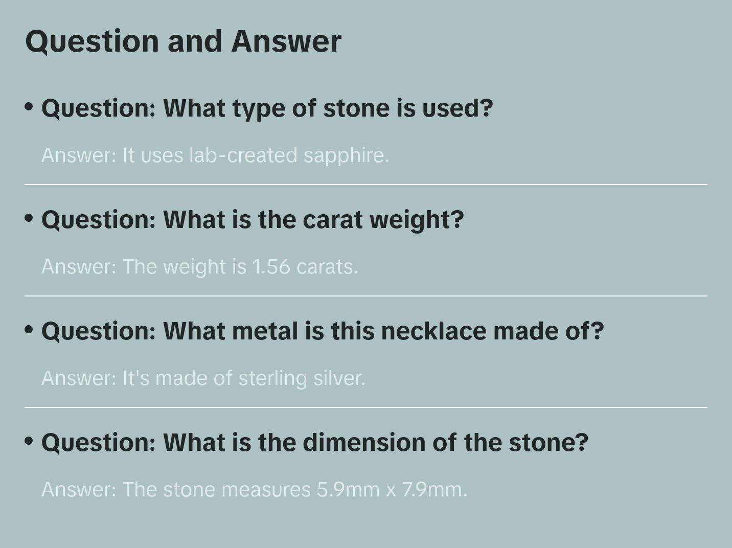 1.56ct Lab-grown Ruby / Sapphire Silver Necklace - Tilted wings Style